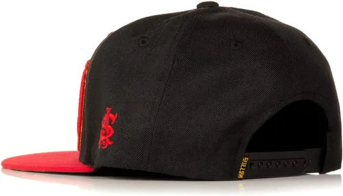 Vista 4 de Sullen Lobo Tattoo Lifestyle Graphic El Snapback Sombrero Ajustable Negro, Negro