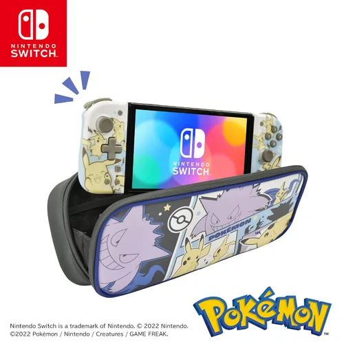 Vista 3 de Nintendo Switch Cargo Pouch Compact (Pikachu, Gengar, & Mimikyu) - Split Pad Compact Compatible Travel Case - Officially Licensed by Nintendo &