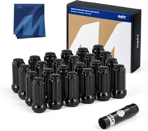 Vista 8 de Orion Motor Tech, 24 unidades, tuercas de ruedas de M14 x 1.5, color negro. Tuerca alta XL con extremo cerrado
