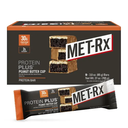 Vista 13 de MET-Rx Big 100 barras de proteínas colosales, Blueberry Cobbler, barras de reemplazo de comidas, 4