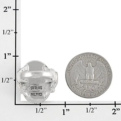 Vista 4 de Anillo turquesa de plata de ley 925 con piedras preciosas auténticas (elige estilo)