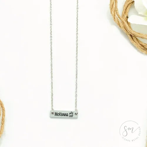 Vista 6 de Big Sister Girl Gift for Big Sister New Baby Big Sister Necklace Gift for Big Sister Gift Idea New Sibling Personalized Name Necklace Girl