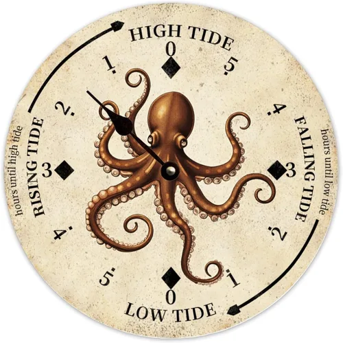 Vista 23 de Tide Clock for Wall Myrtle Beach Time Coastal Clocks Beach Navy-3
