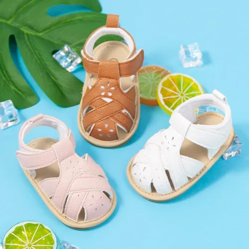 Vista 2 de KIDSUN Sandalias para bebés, niñas y niños, suela de goma antideslizante, para verano, playa, al aire libre, zapatos para cuna