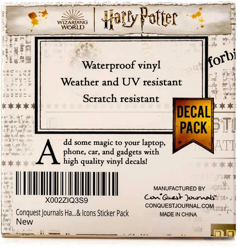 Vista 8 de Conquest Journals - Paquete de calcomanías de personajes e iconos mágicos de Harry Potter, 50 calcomanías, impermeables, resistentes a los arañazos