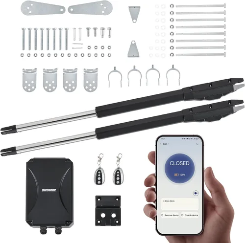 Vista 10 de CO-Z Kit de Abridor Automático de Portón, Compatible con App, Abridor Inteligente de Portón de Una Hoja para Portones de hasta 660 lb 5.9 ft