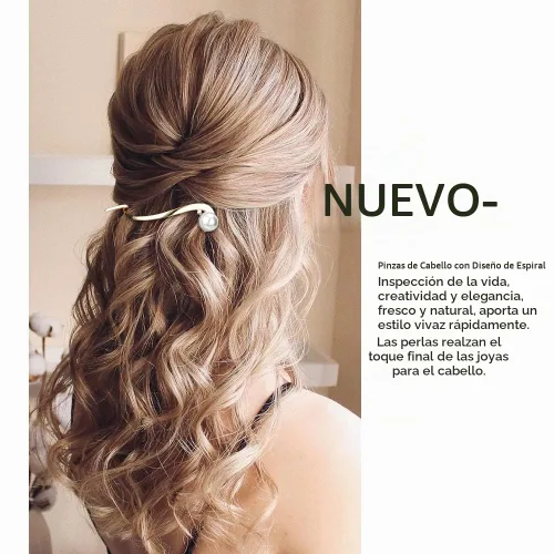 Vista 5 de Ahoney 4 pasadores de perlas para mujer, pinzas francesas 4.2 con perlas elegantes para cabello grueso (plata + dorado)