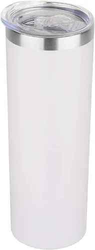 Vista 13 de HASLE OUTFITTERS Juego de vasos delgados de 20 onzas a granel, vasos delgados aislados de acero inoxidable con tapas, tazas de café reutilizables