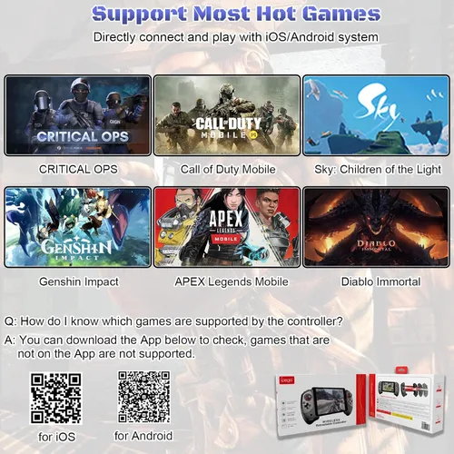 Vista 6 de Megadream Control inalámbrico para teléfono celular, Gamepad Joystick para iPad iOS iPhone 141312, Android Samsung Tablet PC, certificado MFi