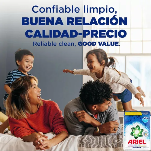 Vista 9 de Ariel Detergente para ropa en polvo, aroma original, 12.8 lbs, 129 cargas
