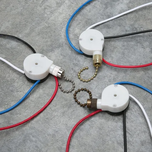 Vista 4 de Zing Ear ZE-208S - Interruptor de ventilador de 3 velocidades y 4 cables, control de velocidad de cadena de tracción para ventiladores de techo