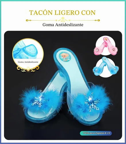 Vista 6 de Ropa de princesa para niñas pequeñas, juego de simulación y disfraz para niñas pequeñas de 3 a 6 años Rosa Azul