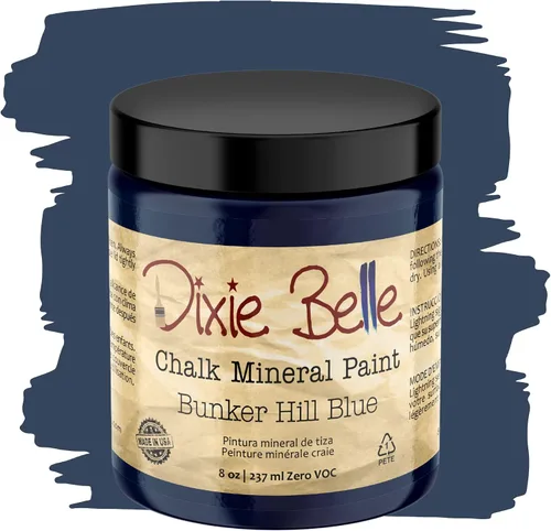 Vista 104 de Pintura para muebles con acabado de tiza Dixie Belle Paint Company - Amatista (4oz) - Pintura mineral de tiza chic púrpura profundo mate