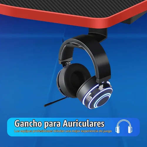 Vista 6 de Escritorio para juegos de 35 pulgadas en forma de Z, moderno y ergonómico para computadora, mesa de computadora para computadora en casa, oficina