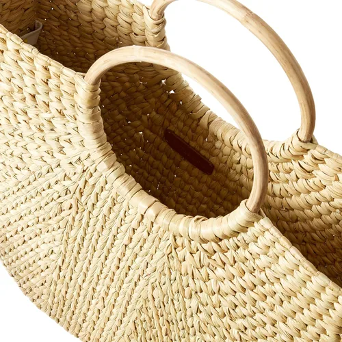 Vista 5 de The Drop Jileen Bolsa de paja con asa superior para mujer natural talla única