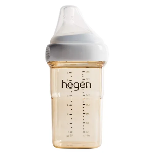 Vista 10 de Hegen Biberones para bebé - Biberones anticólicos de cuello ancho - Sistema de lactancia 11 oz con tetinas de flujo rápido