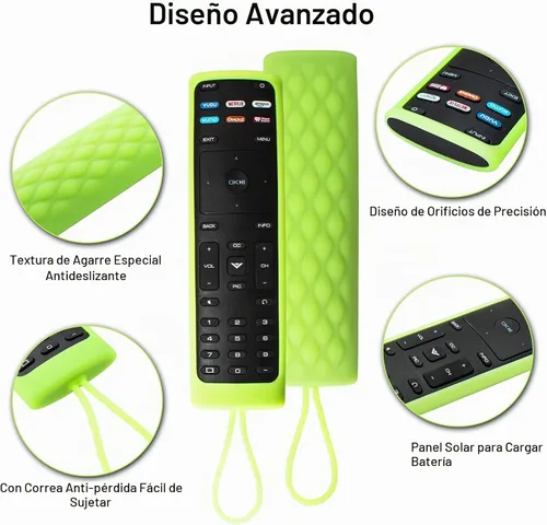Vista 3 de Paquete de 2 fundas para control remoto Vizio, compatible con Vizio Remote Case XRT136 / XRT140 Series Universal Smart TV Control Funda de silicona