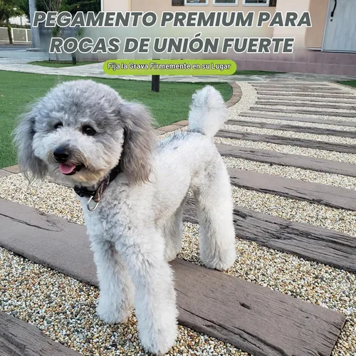 Vista 3 de Teexpert Pegamento de roca para paisajismo: pegamento de grava listo para usar de 1 galón de fórmula 2026 para grava de guisantes, piedras