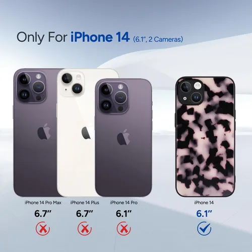 Vista 2 de Funda de teléfono para iPhone 14, compatible con MagSafe, protección completa de la cámara, carcasa de tortuga a prueba de golpes para mujer, funda