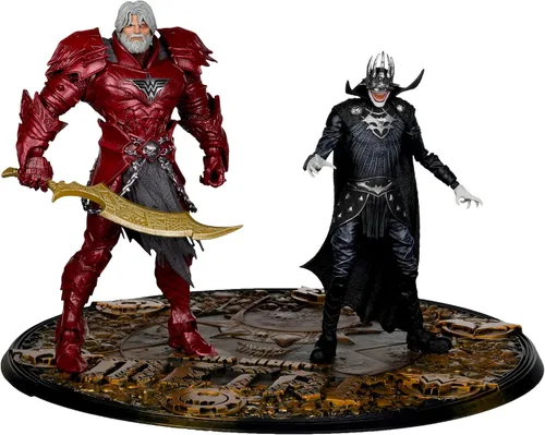 Vista 8 de McFarlane Toys - DC Multiverse Batman Who Laughs (Knight Armor) & The Merciless (Multiverso Oscuro) Figura de 7 pulgadas y Mega Figura McFarlane