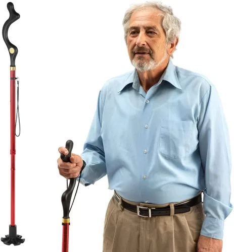 Vista 10 de Bastón para caminar para hombres y mujeres - Bastón especial de equilibrio con 10 alturas ajustables - Autoportante, plegable, portátil, plegable