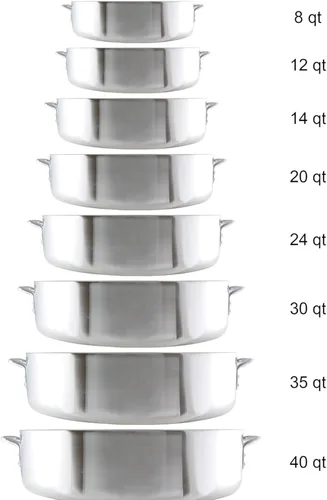 Vista 7 de TrueCraftware - Olla de aluminio de 8 cuartos de galón con cubierta de 0.236 in de grosor: utensilios de cocina pesados, sartén para estofar, asar