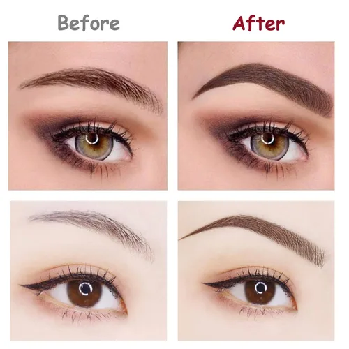 Vista 4 de 3 lápices de cejas negros para mujer, impermeables, de larga duración, lápiz de cejas Microblading para cejas fácil crear maquillaje natural de cejas