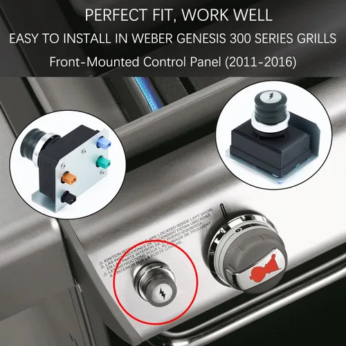 Vista 3 de 65505 Deflectores de calor 7621 Barras aromatizantes 7629 Encendedor Genesis Piezas de repuesto para Weber Genesis Grill Parts con control frontal