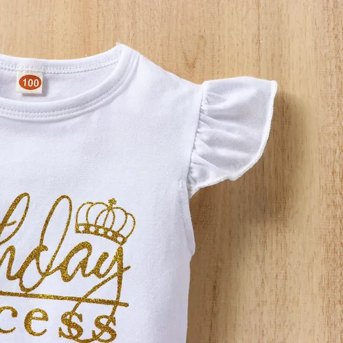 Vista 3 de Vestido de princesa de cumpleaños para niñas pequeñas, chaleco sin mangas, falda tutú de malla con lunares