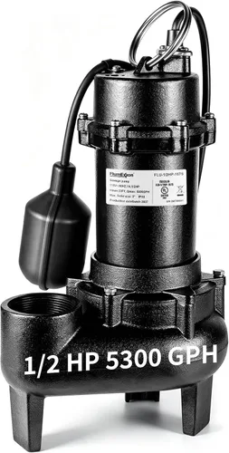 Vista 8 de Bomba de sumidero de 3/4 HP, bomba sumergible de aguas residuales