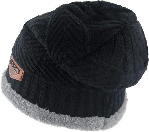 Vista 6 de Muryobao Gorro de invierno grueso y cálido para mujer