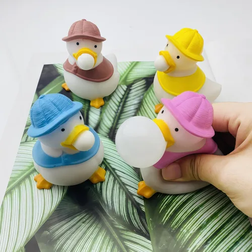 Vista 9 de 12 piezas de patos para apretar la bola de burbujas, juguetes para aliviar el estrés para niños y adultos, juguetes sensoriales para apretar, 12