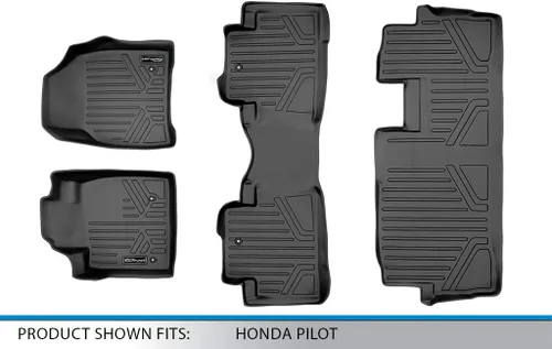 Vista 6 de MAXLINER Alfombrillas de Piso Juego de Revestimiento de 3 Filas para Honda Pilot 2009-2015