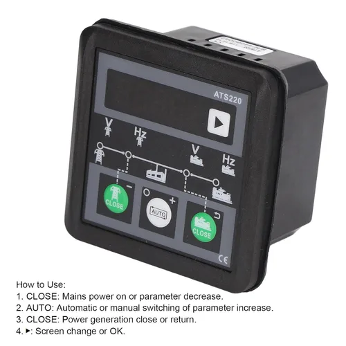 Vista 4 de Controlador automático 30-300V del ATS del interruptor de transferencia para la conmutación de energía del generador