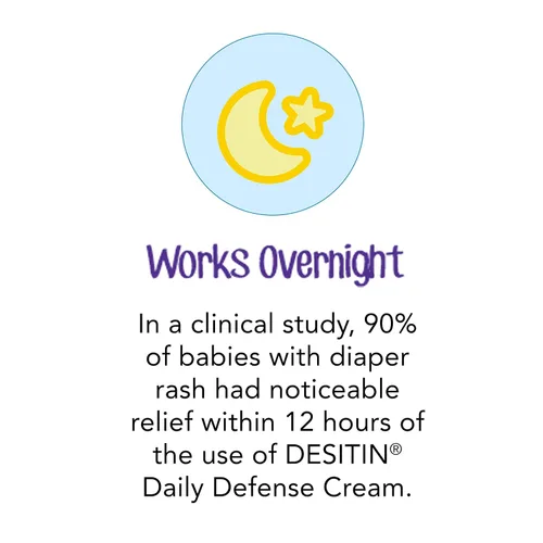 Vista 6 de Crema Desitin Daily Defense para sarpullido de pañales con óxido de zinc para tratar, aliviar y prevenir el sarpullido, hipoalergénica, sin