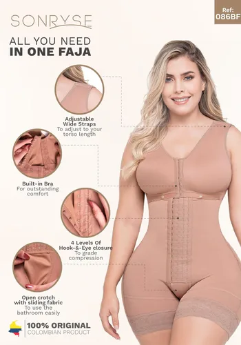 Vista 5 de Sonryse Faja Colombianas Post Surgery Compression Garment Stage 2 Fajas Reductoras y Moldeadoras