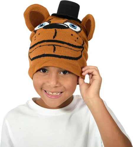 Vista 6 de Five Nights at Freddy's Freddy Fazbear Juvenil Gorro Marrón sin Puños