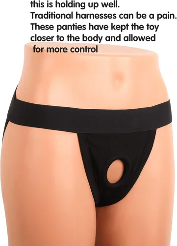 Vista 4 de Ropa interior con arnés con correa, arnés con correa para ropa interior sin tirantes para hombres y mujeres