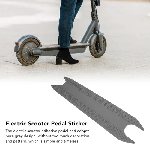 Vista 5 de Papel de lija para pedal de scooter eléctrico, alfombrilla de silicona de repuesto para patineta, alfombrilla de silicona antideslizante compatible