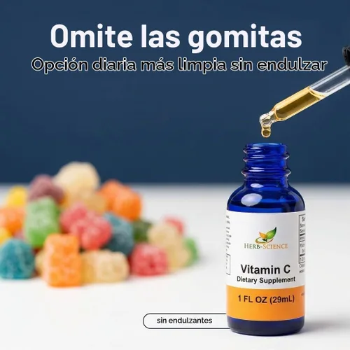 Vista 7 de Vitamina C líquida gotas 1 oz ácido ascórbico sin alcohol