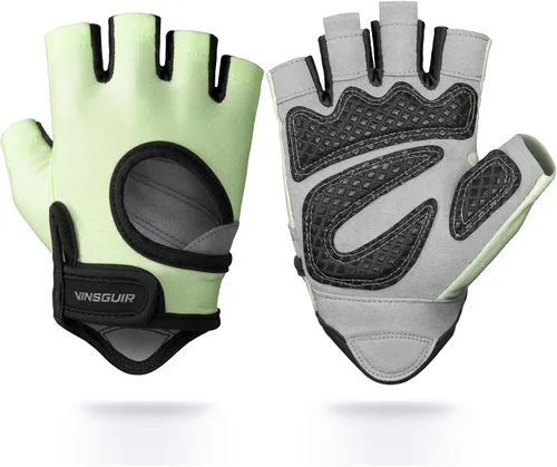 Vista 11 de VINSGUIR Guantes de entrenamiento para hombres y mujeres, guantes de levantamiento de pesas con excelente agarre, guantes de gimnasio ligeros