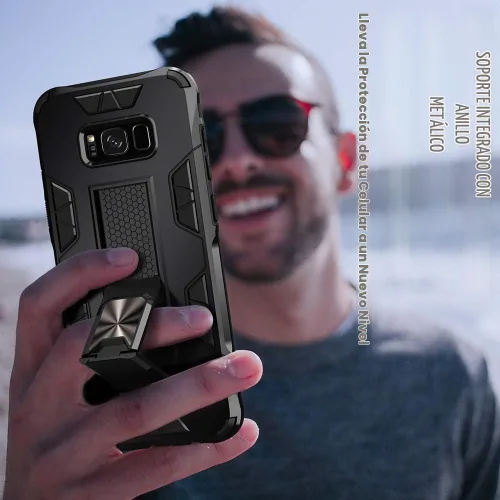 Vista 8 de Funda para Samsung Galaxy S8 Plus, funda Samsung Galaxy S8+ de grado militar, funda con función atril incorporada, armadura, resistente, a prueba