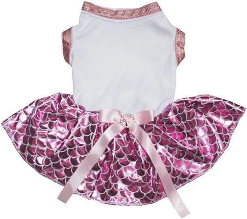 Vista 6 de Petitebella Vestido para perro cachorro con tutú de sirena brillante (negro/dorado, talla XS)