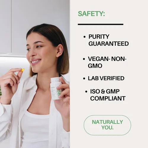 Vista 4 de Cápsulas de aceite de orégano - Sin OMG y sin gluten, aceite de orégano griego que contiene 108 mg por porción - Más del 86-90% de Carvacrol