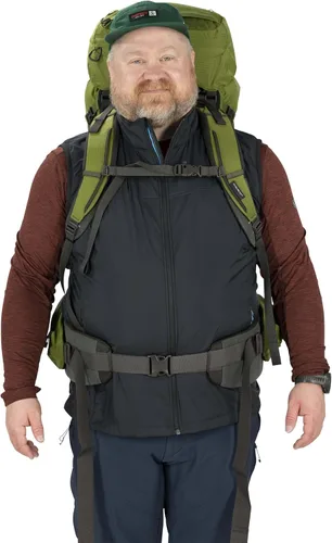 Vista 13 de Osprey Aether 65L Mochila de mochilero para hombre, color negro, S/M, ajuste extendido