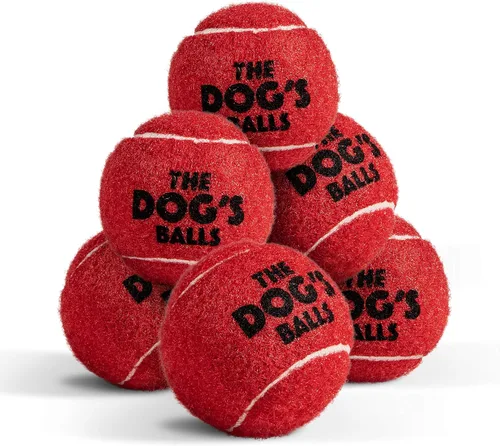 Vista 10 de The Little Dog's Balls - Pelotas de tenis para perros pequeños y cachorros, color azul, paquete de 6, pelotas de fieltro no abrasivas, núcleo