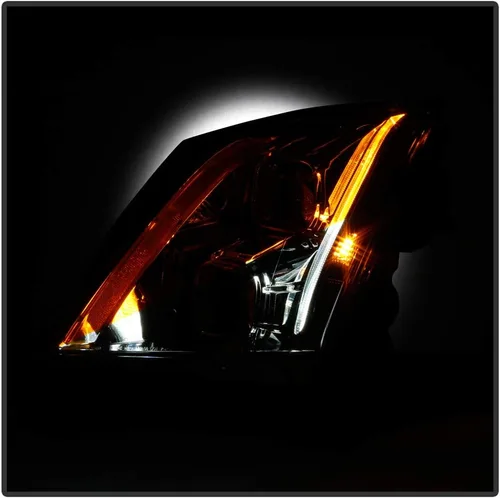 Vista 6 de ACANII - Para [modelo halógeno] 2008-2014 Cadillac CTS carcasa cromada Switchback LED tubo proyector faros delanteros