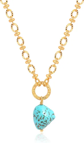Vista 27 de Aobei Pearl Collar chapado en oro de 18 quilates con dije de cruz de corazón, corazón, estrella, león, mal de ojo, amor, medallón, clip de papel