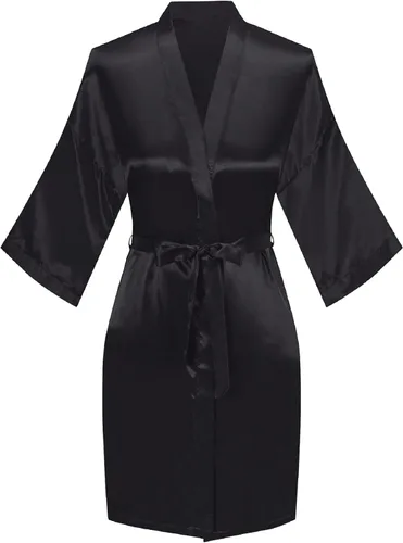 Vista 2 de Bata de baño tipo kimono para mujer, para fiesta de cumpleaños, con purpurina dorada