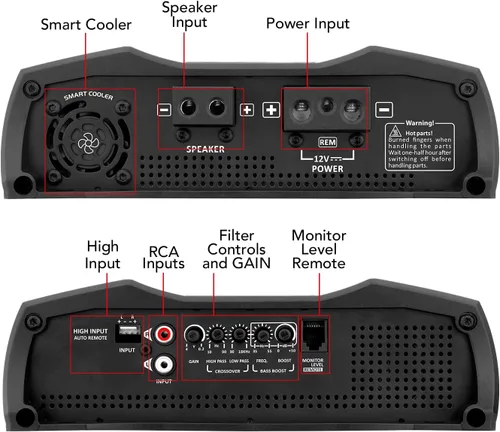 Vista 9 de Taramps MD 1200.1 Canal 1200 Watts RMS 1 Ohm Amplificador de coche